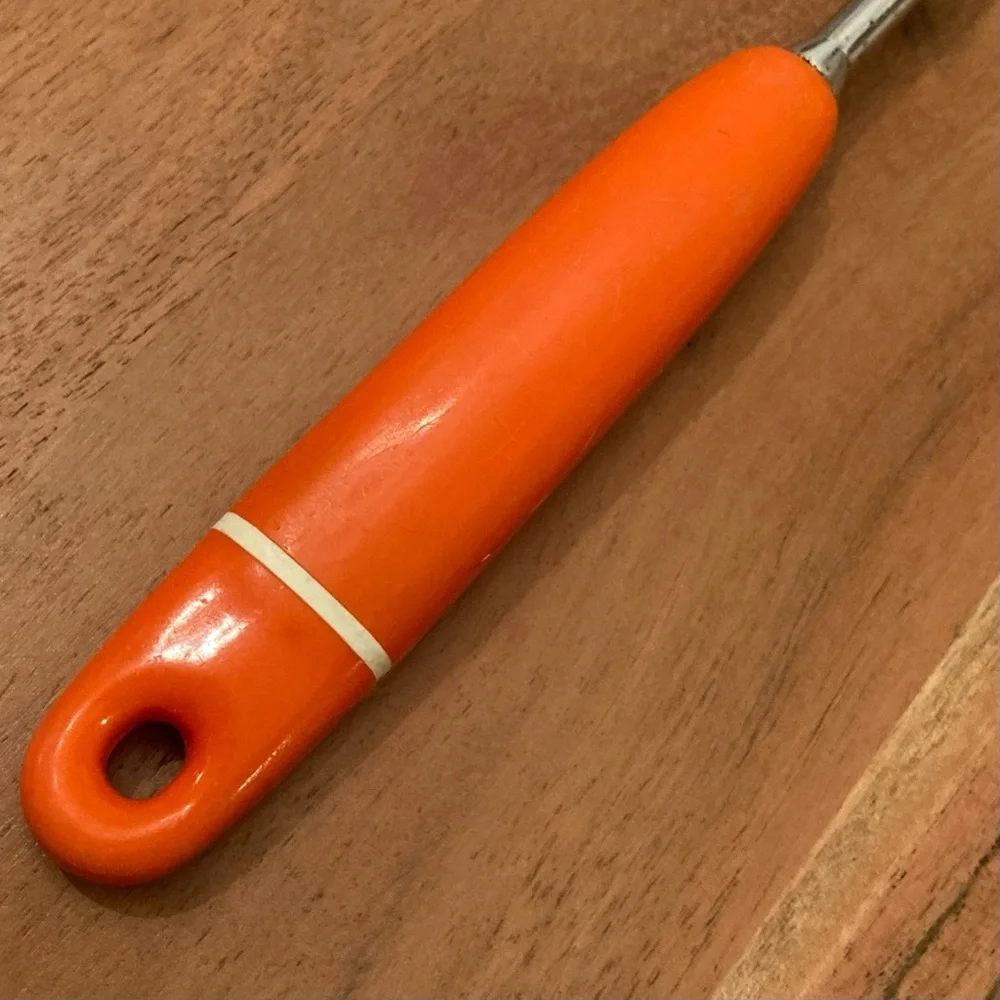 Vintage‎ probus Orange and Tan Nylon Cooking Spoon